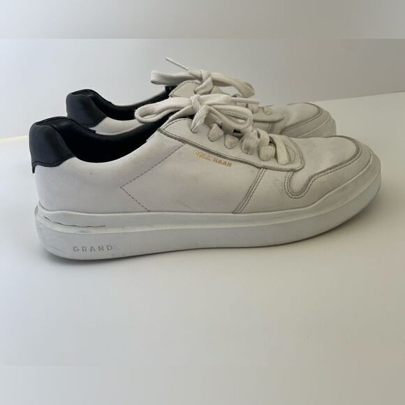 Cole Haan White Leather Sneakers Size 5.5 - Picture 1 of 11